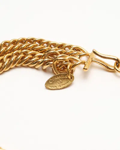 Pre-owned Chanel Lion Motif Double Chain Necklace