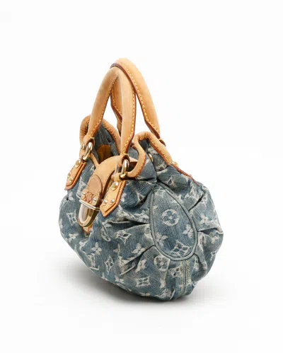 Pre-owned Louis Vuitton Monogram Denim Pleaty Handbag