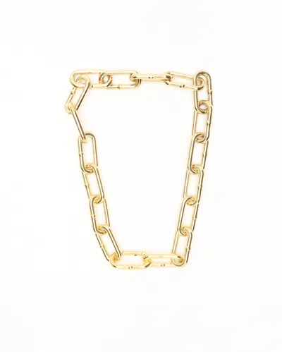 Bottega Veneta Silver Gold Plated Chain Necklace