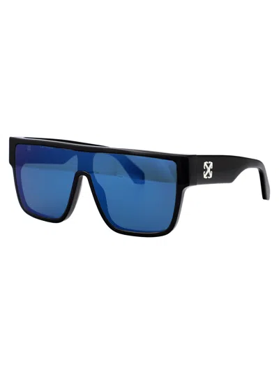 Off-white Black Blue Acetate Sunglasses