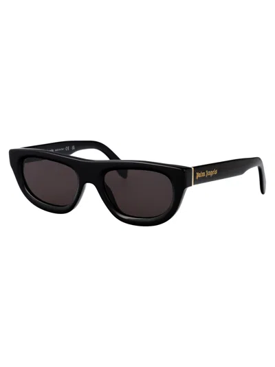 Palm Angels Black Dark Grey Acetate Sunglasses In Brown