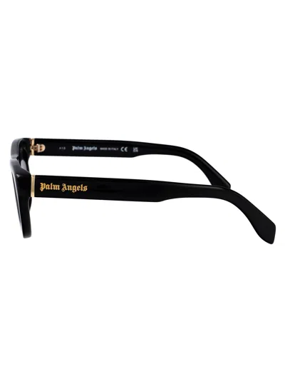 Palm Angels Black Dark Grey Acetate Sunglasses In Brown