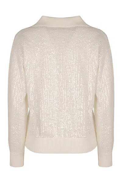 P.a.r.o.s.h Parosh Sequin Sweater In Neutral