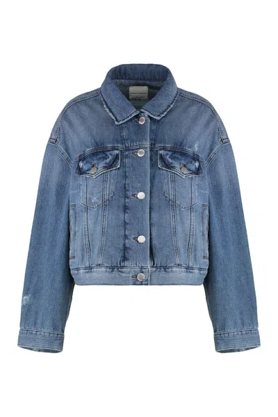 Pinko Distressed Denim Jacket
