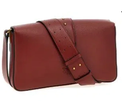 Pinko Love One Mini Crossbody Bags Bordeaux In Brown