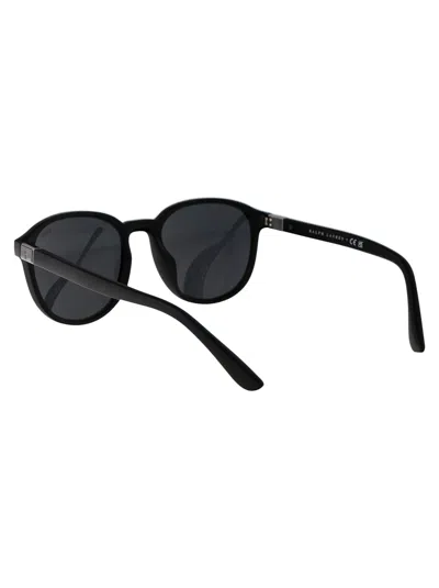 Polo Ralph Lauren Matte Black Injected Sunglasses In Black
