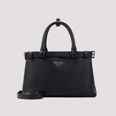 Prada Buckle Small Leather Bag With Double Belt