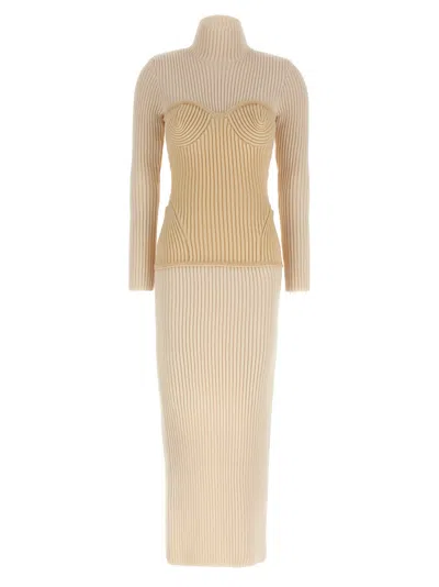 Jean Paul Gaultier Corset Dress Dresses White In Neutral