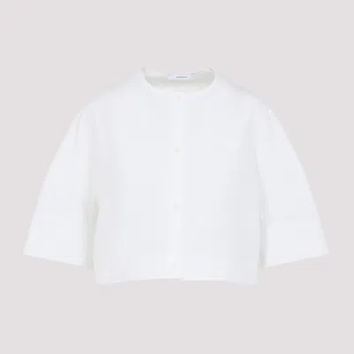 Givenchy Short-sleeved Cropped Shirt In White