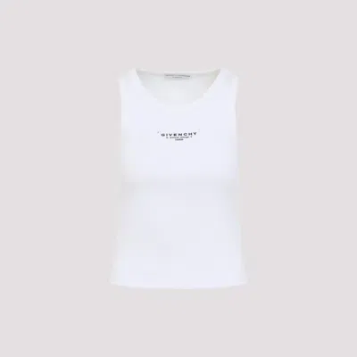 Givenchy Slim Tank Top With Logo Print In White