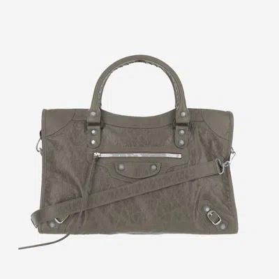 Balenciaga Taupe Le City Medium Satchel