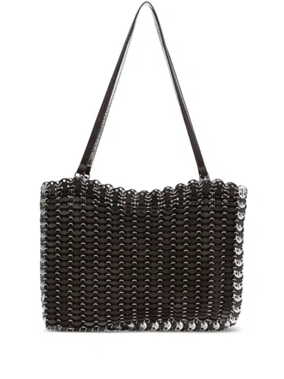 Rabanne Dark Brown Chain-link Tote Bag