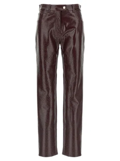 Courrèges Shiny Finish Trousers Reedition Pockets In Metallic