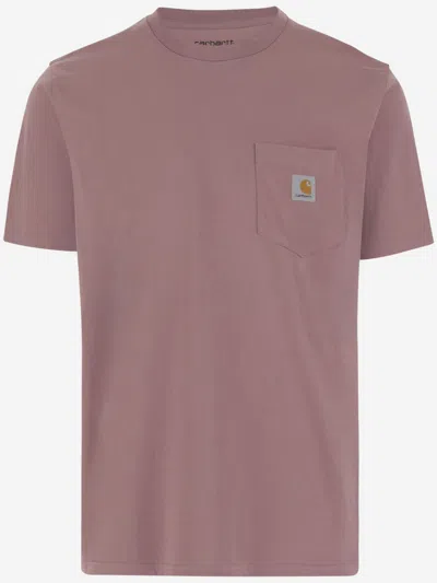 Carhartt Cotton Loose Fit T-shirt With Dropped Shoulders In Pink