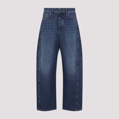Givenchy Denim Trousers With Belt Loops And Contrast Stitching In Blue