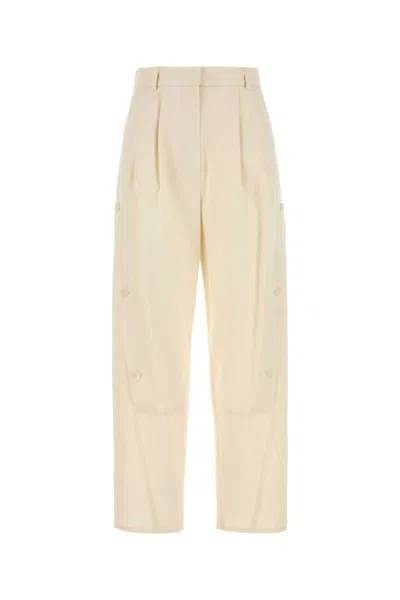 Max Mara Ivory Cotton Duomo Pant