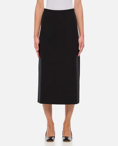 Gabriela Hearst Black Wolff Midi Skirt In Black
