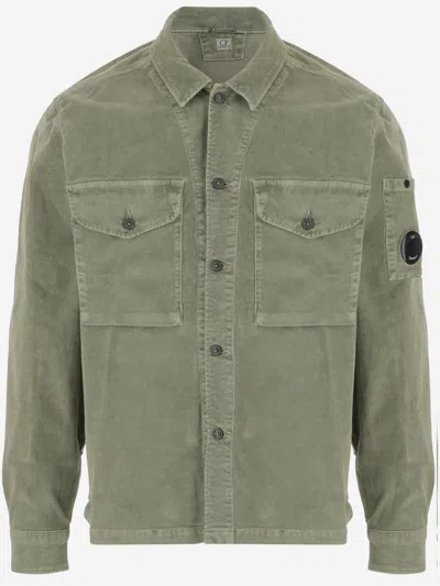 C.p. Company Cp Company Stretch Cotton Shirt In Green