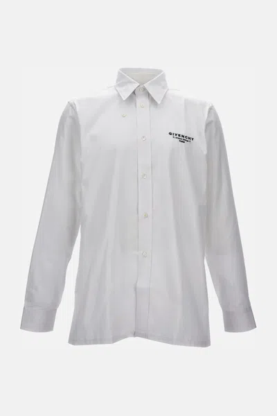 Givenchy Classic Fit Shirt With Logo Print Clothing In White