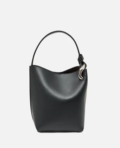 Jw Anderson Borsa A Secchiello In Pelle Nera  Donna
