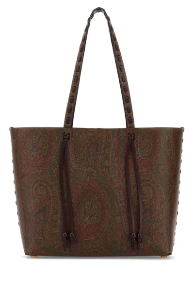 Etro Paisley-jacquard Shoulder Bag In Brown