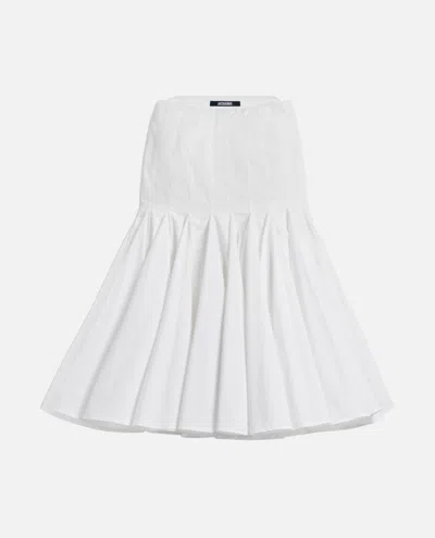 Jacquemus White The Agave Rock Skirt In White