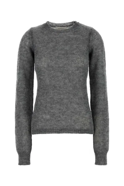 Sportmax Grey Alpaca Blend Fiamma Sweater In Gray