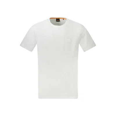 Hugo Boss White Cotton Men T-shirt In White