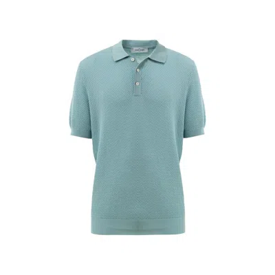 Gran Sasso Polo Knitting Pattern In Blue  In Blue