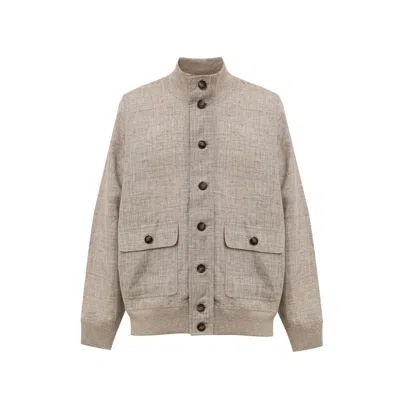 Gran Sasso Lightweight Jacket In Lino Beige