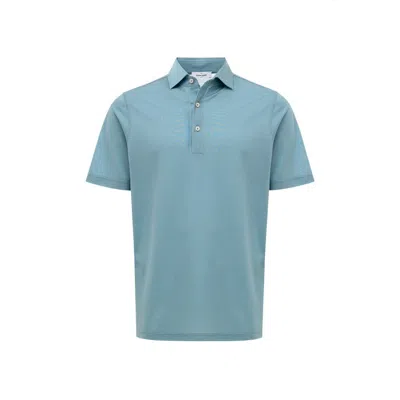 Gran Sasso Cotton Polo Piquet Azzurro