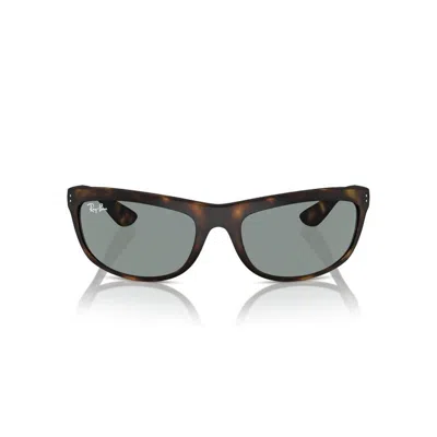 Ray Ban Balorama Sunglasses Havana Frame Blue Lenses 62-19 In Brown