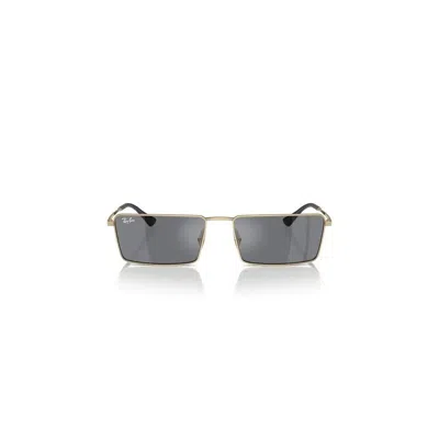 Ray Ban Ray-ban Emy 56mm Rectangular Sunglasses In Gray