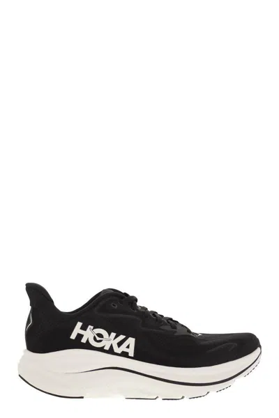 Hoka Clifton 10 Rubber-trimmed Jacquard Running Sneakers In Black