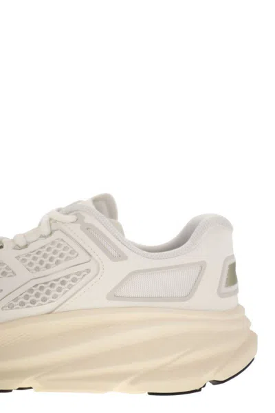 Hoka Lightweight Breathable Sneakers With Cushioned Sole In White