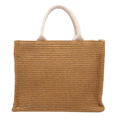 Marni Small Floral Embroidered Logo Raffia Tote