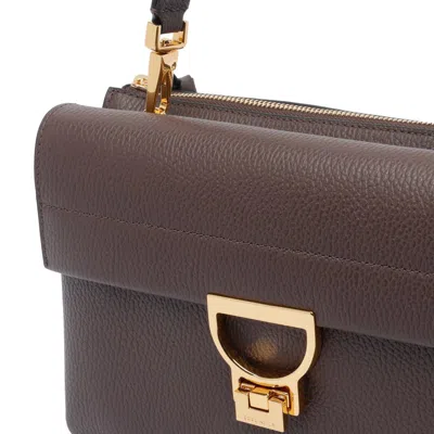 Coccinelle Double-compartment Top-handle Cross Body Bag In Brown