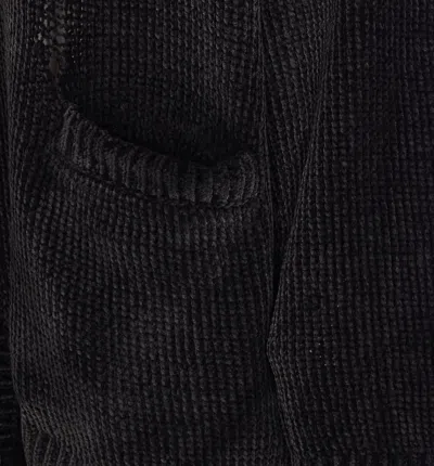 R13 Black Grunge Sweater In Black