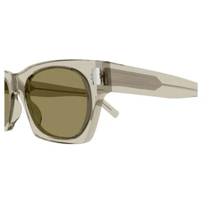 Saint Laurent Logo Sunglasses In Neutral