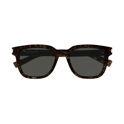 Saint Laurent Logo Sunglasses In Black