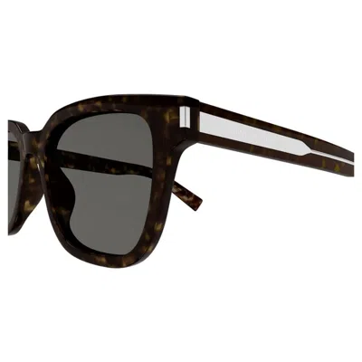 Saint Laurent Logo Sunglasses In Black