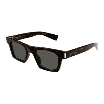 Saint Laurent Logo Sunglasses In Black