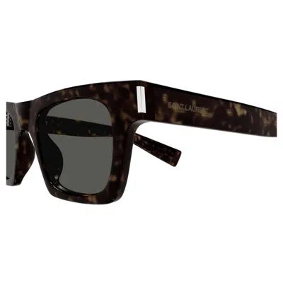 Saint Laurent Logo Sunglasses In Black