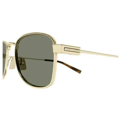 Saint Laurent Logo Sunglasses In Gray