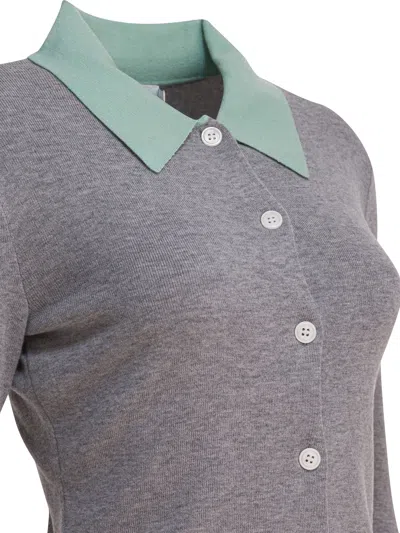 Self-portrait Buttoned Wool Cardigan In Gray