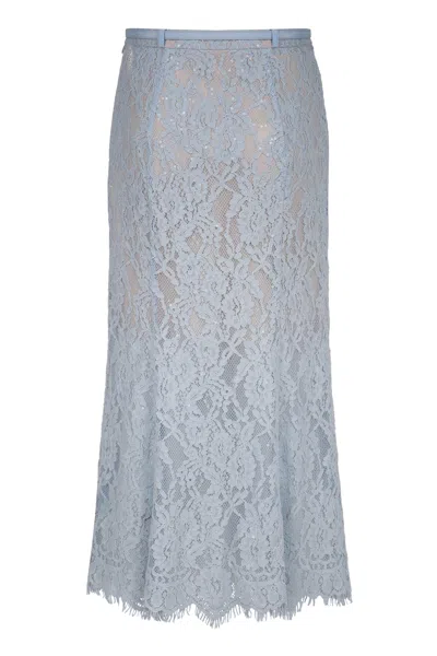 Self-portrait Lace Midi Dress In Blue