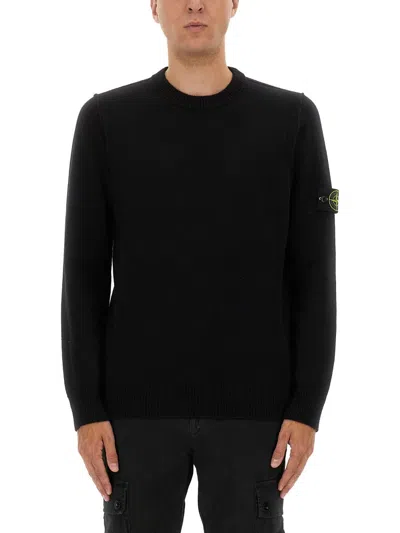 Stone Island Cotton Sweatshirt In Black