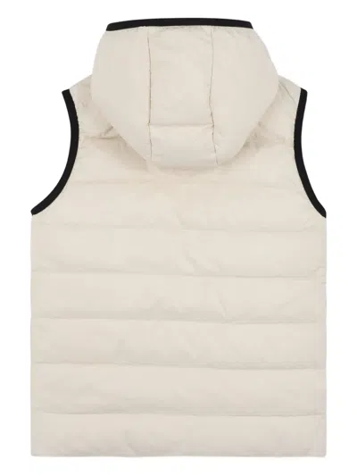 Bosswear Hooded Puffer Vest In Neutral