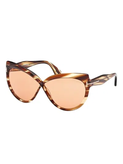 Tom Ford Oversized-frame Sunglasses In Brown