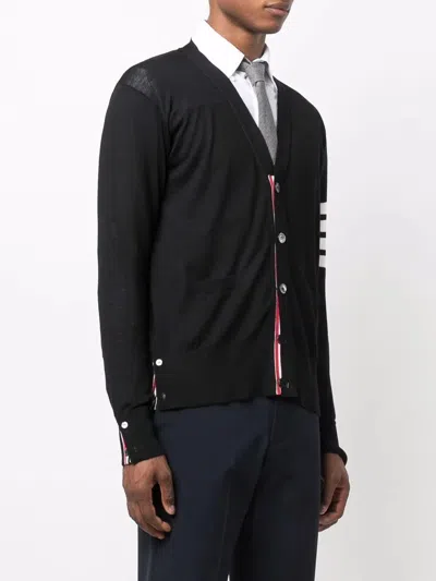 Thom Browne Classic V-neck Cardigan In Fine Merino Wool With 4bar Stripes Clothing